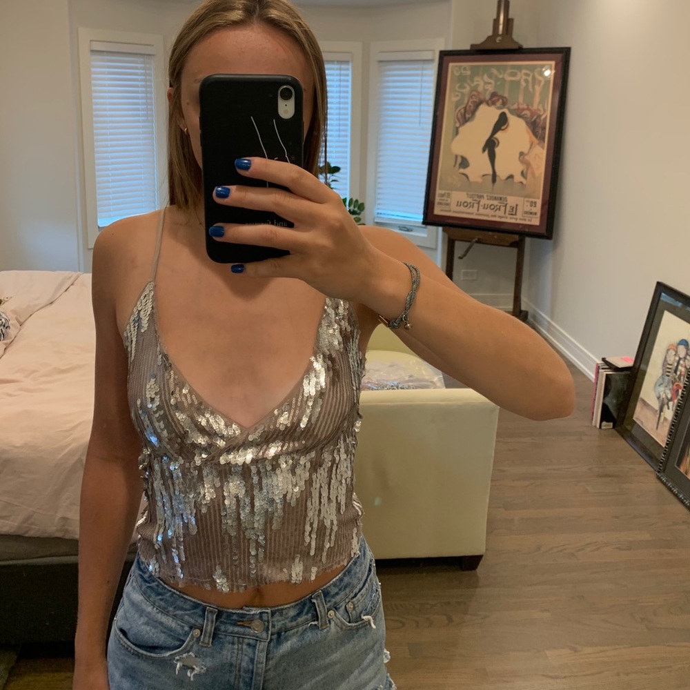Zara glitter tank